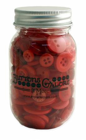 Button #100 - Big Apple Buttons in Mason Jar