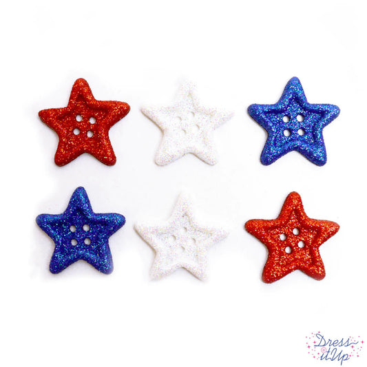 Button #11597 - Sparkle Stars
