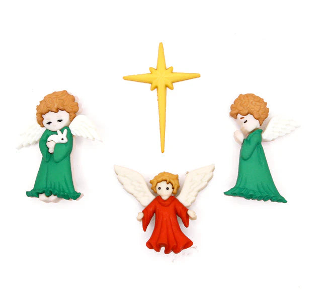 Button #11832 - Christmas Angels
