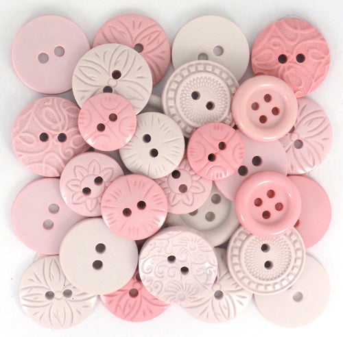 Button #56 - Kaleidoscope Colors- Baby Pink