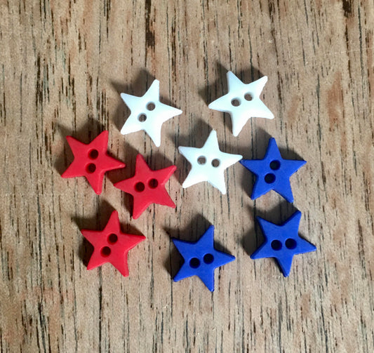Button #4541 - Micro Stars Patriotic - Mini Pack