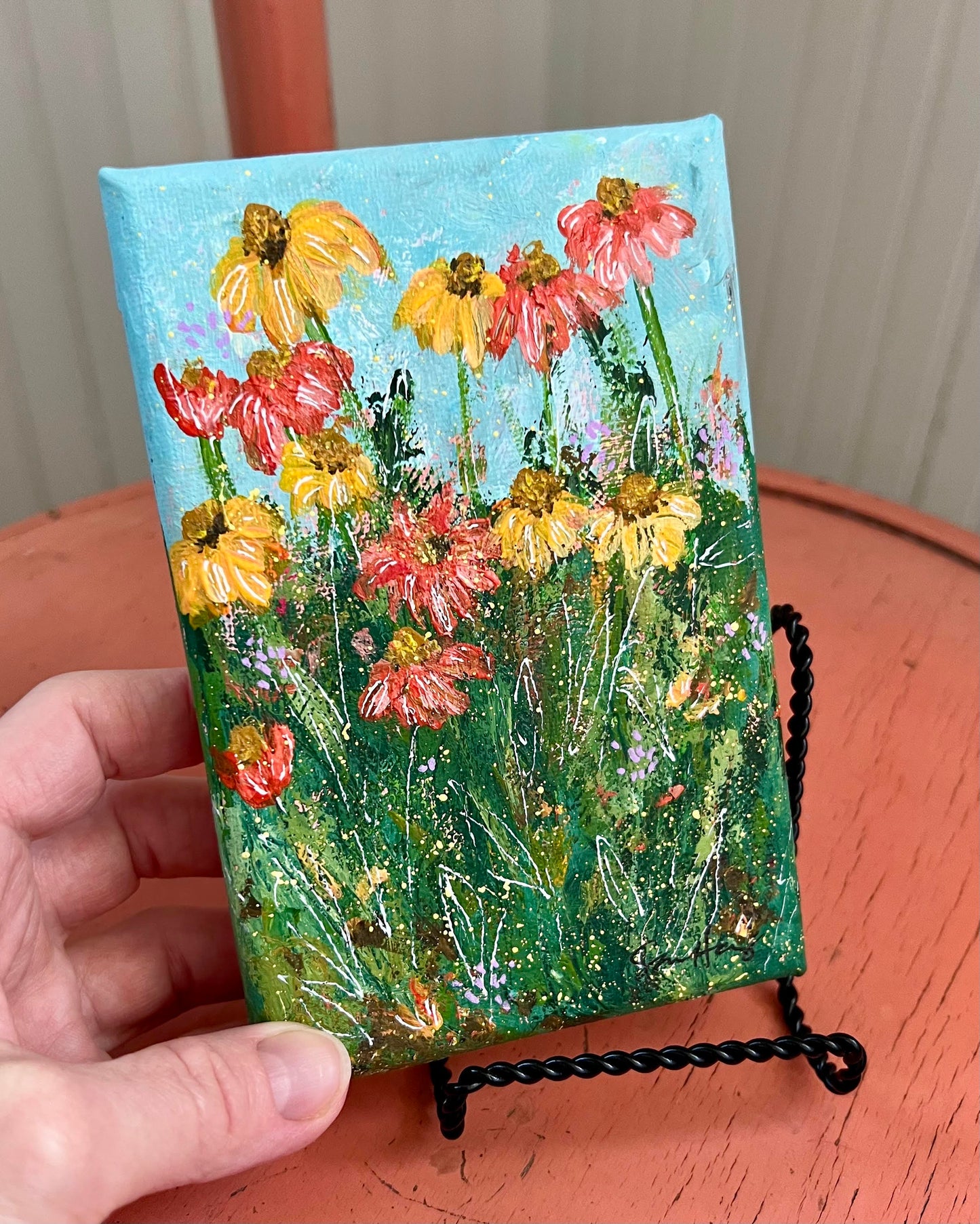 Coneflowers on Canvas 007