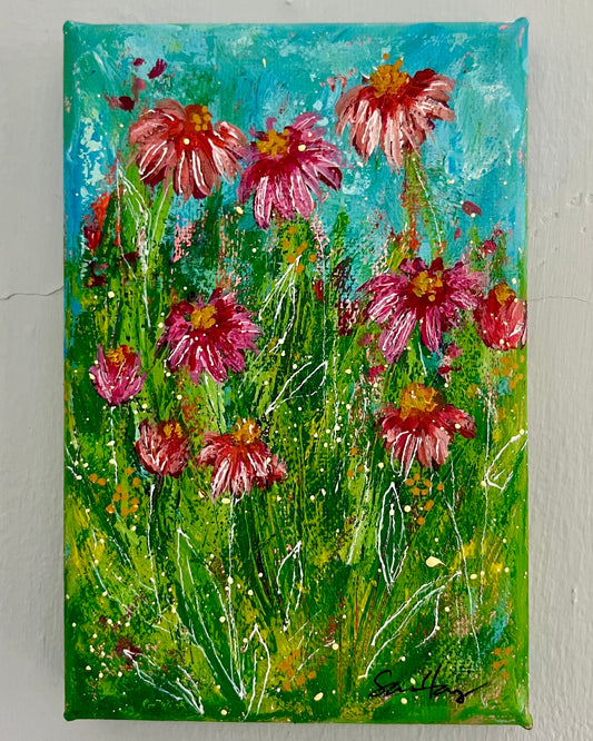 Coneflowers on Canvas 002