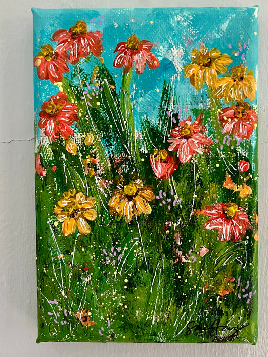 Coneflowers on Canvas 003