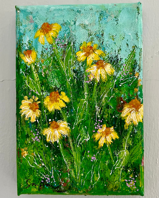 Coneflowers on Canvas 005