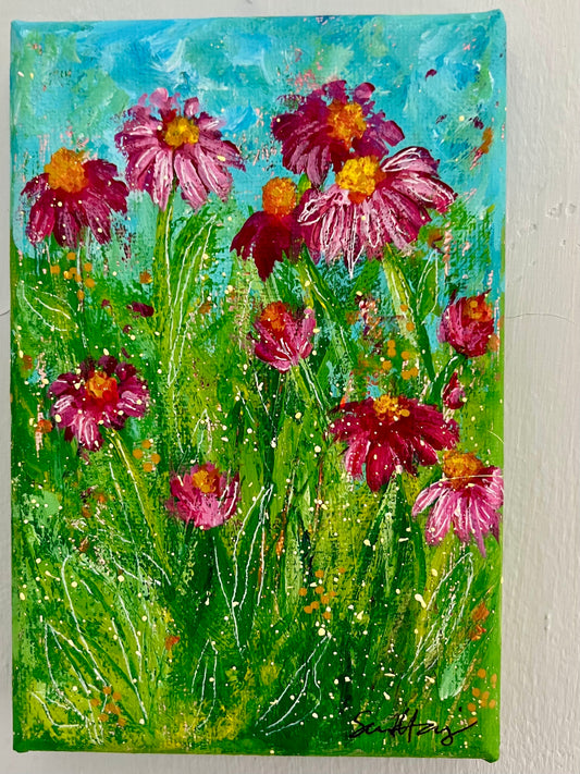Coneflowers on Canvas 006
