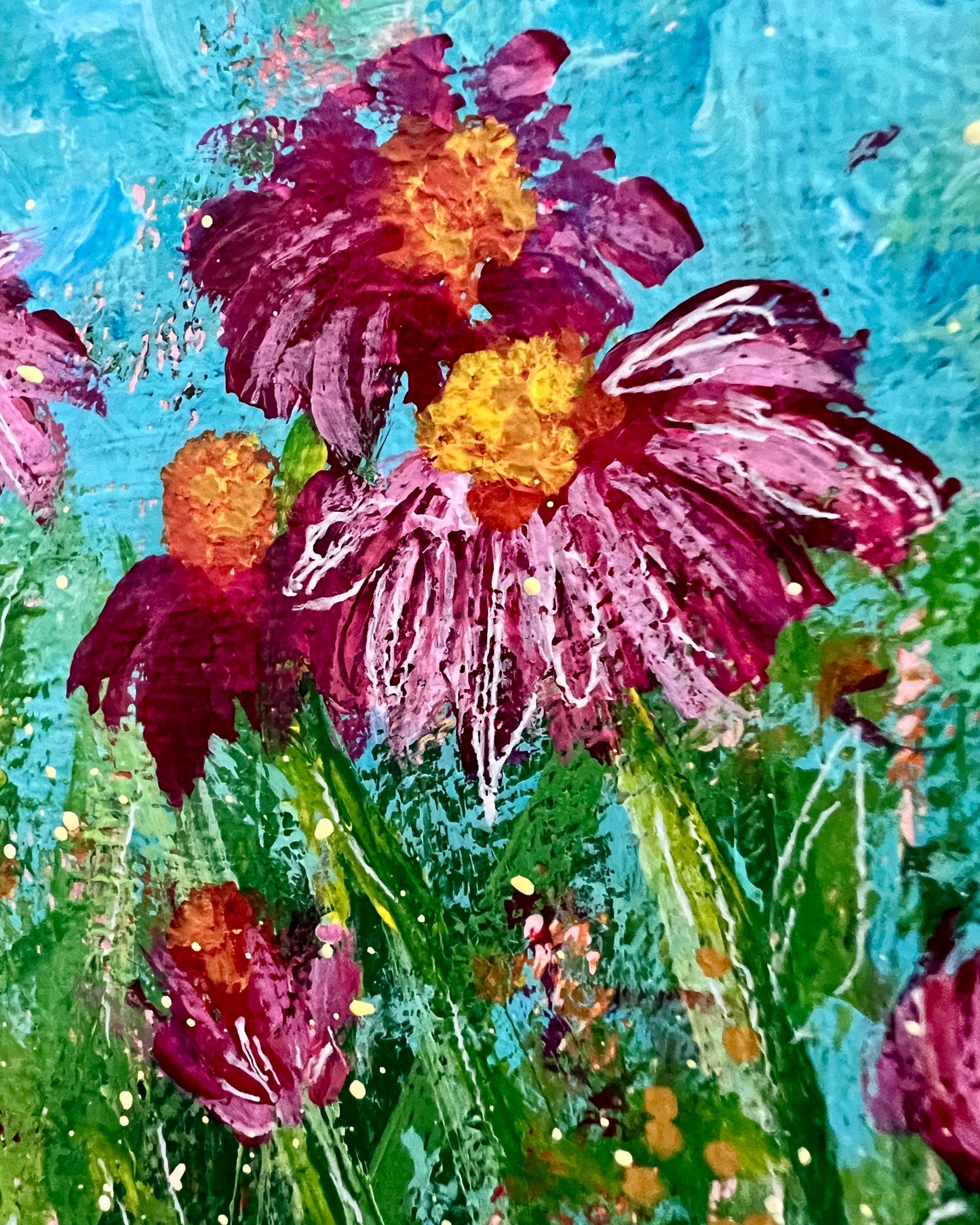 Coneflowers on Canvas 006
