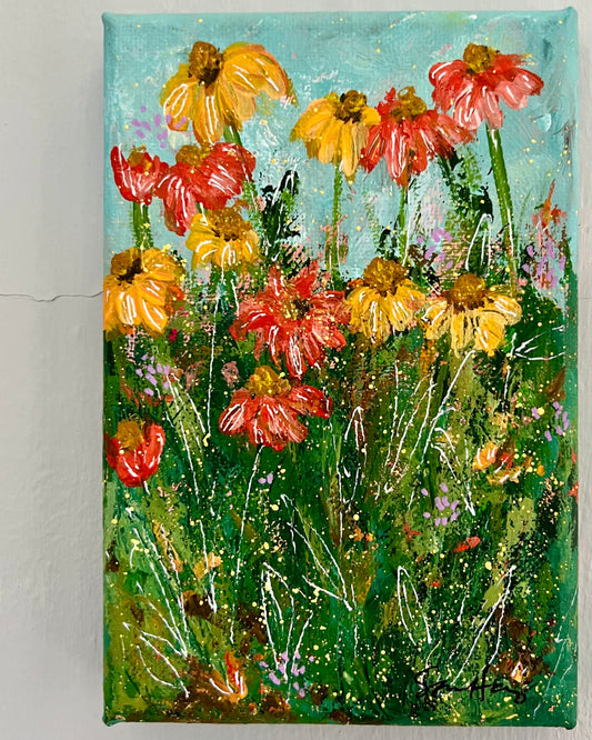 Coneflowers on Canvas 007