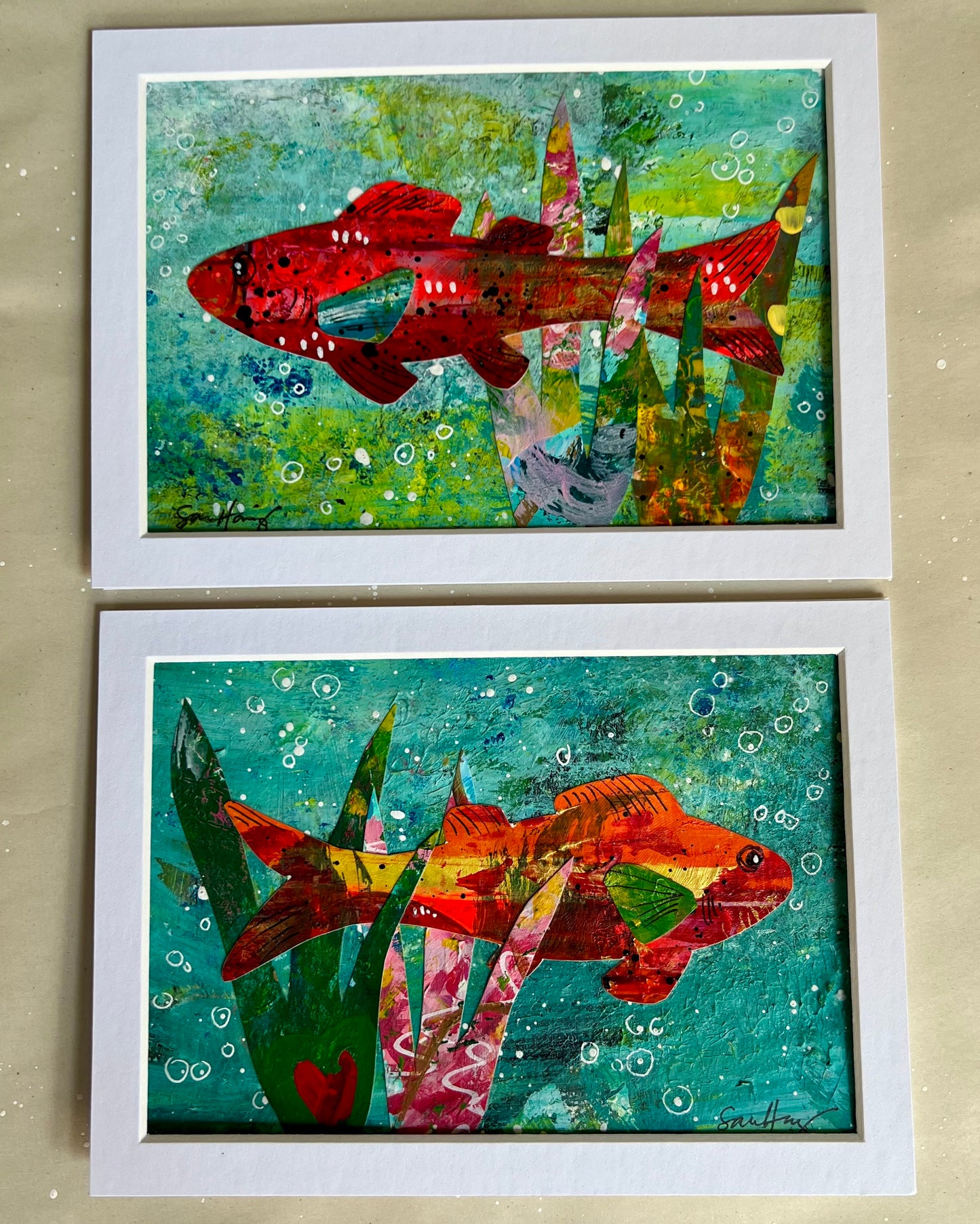 Jason & Cora - Collaged Rainbow Fish