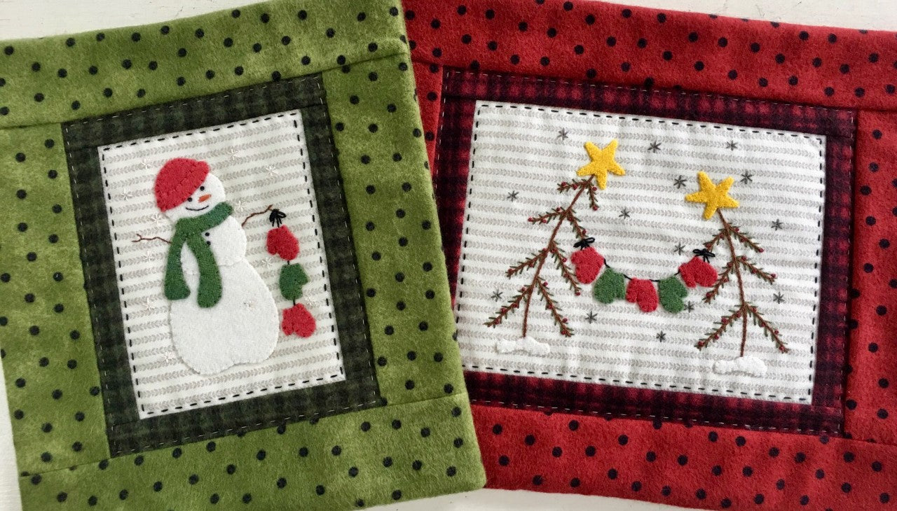 Fabric #8506 G - Woolies Flannel - Green Polka Dots