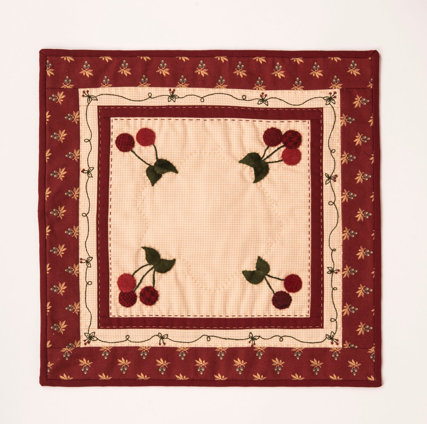 Pattern #042 - Cherry Candle Mat