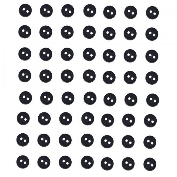 Button #1553 - Round Black