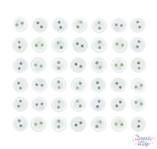 Button #1556 - Round White