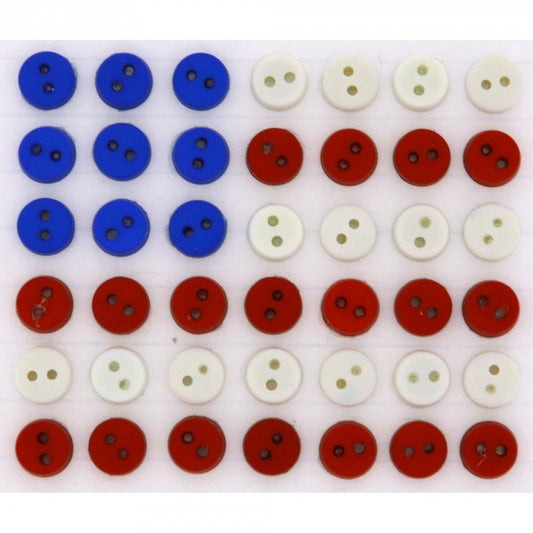 Button #1664 - Tiny Round Patriotic