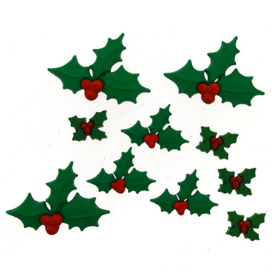 Button #2478 - Holly Jolly Christmas