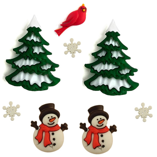 Button #3559-2 - Winter Forest