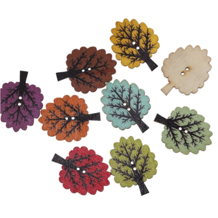 Button #40 - Printed Trees