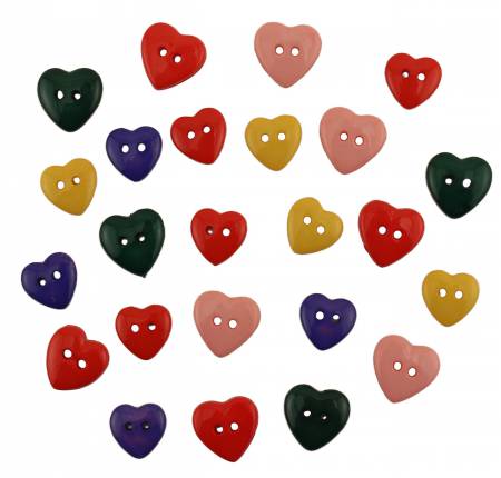 Button #4125 - Hearts of Color