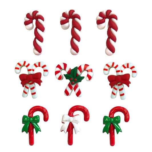 Button #4767 - Candy Cane Lane