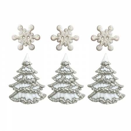Button #4825 - White Christmas