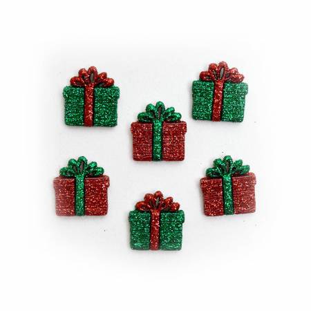 Button #4978 - Small Glitter Presents