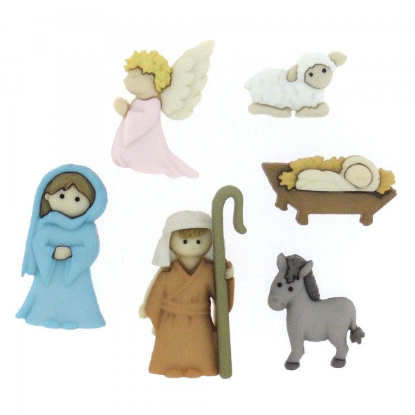 Button #7473 - Nativity