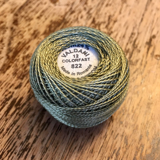 Valdani Perle Cotton Size 12 - 822 Olive Green