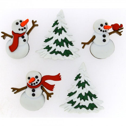 Button #9072 - Let it Snow