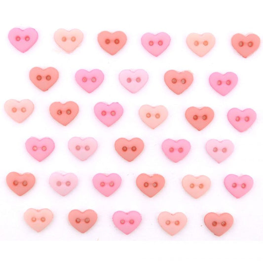 Button #9533 - Hearts Rose