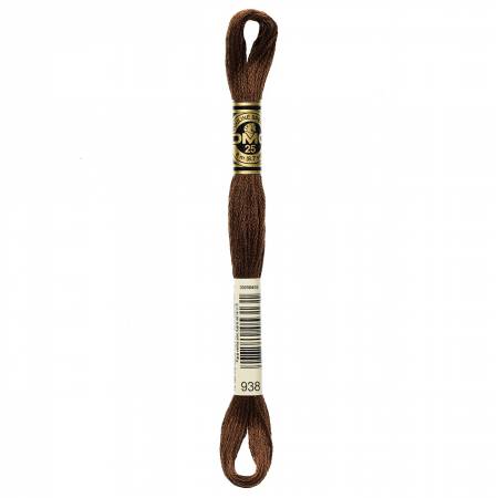 Floss #DMC 938 - Ultra Dark Coffee Brown