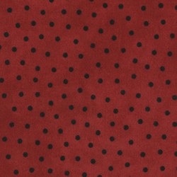 Fabric #8506 R - Woolies Flannel - Deep Red Polka Dots