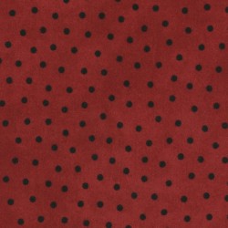 Fabric #8506 R - Woolies Flannel - Deep Red Polka Dots