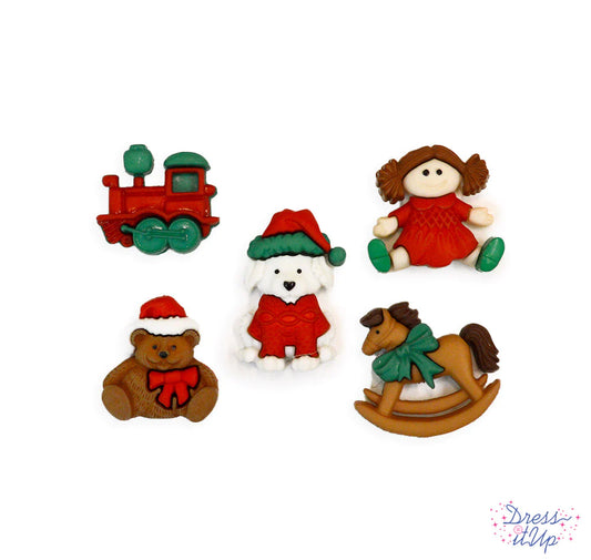 Button #01 - Christmas Toys