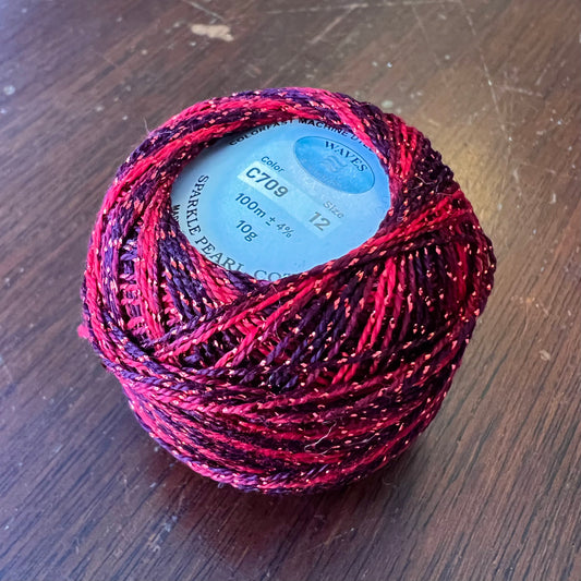 Valdani Perle Cotton Size 12 - C709 Sparkly Garnet