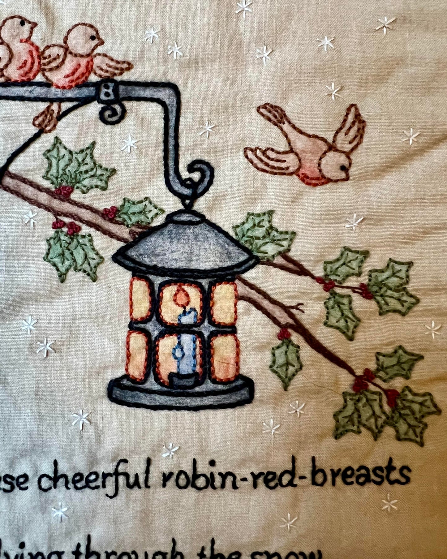 Christmas Robins - Finished Sample