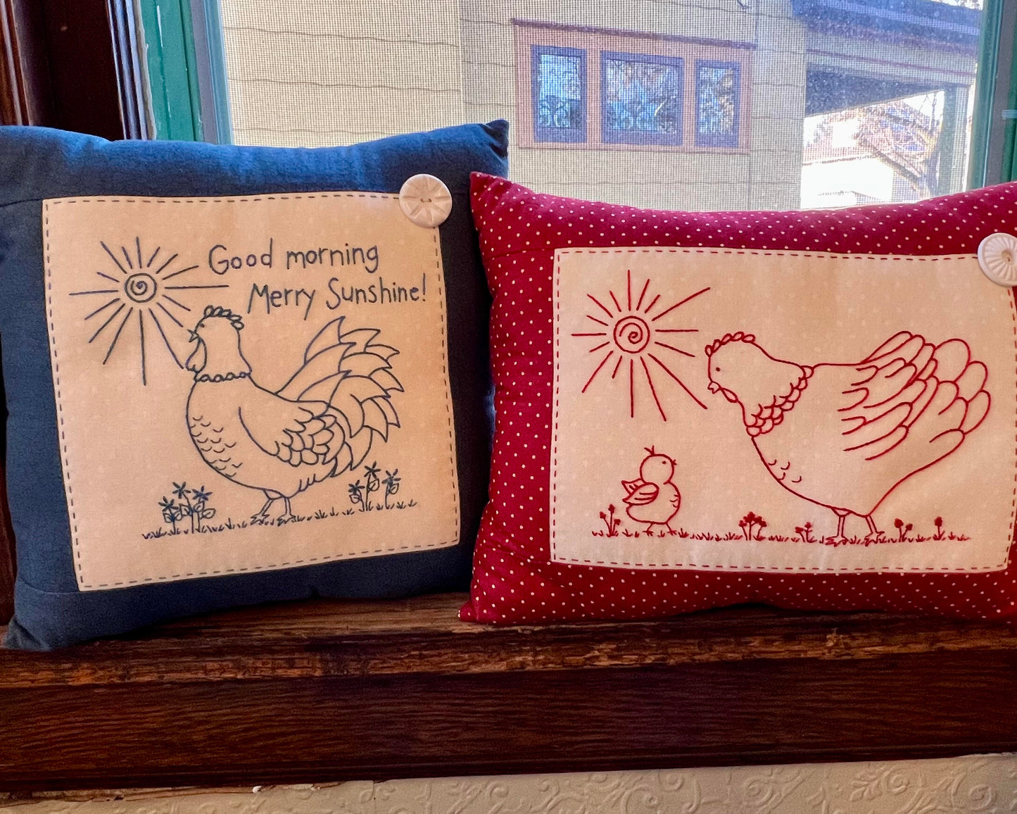 Early Riser Pillows - Finished Samples