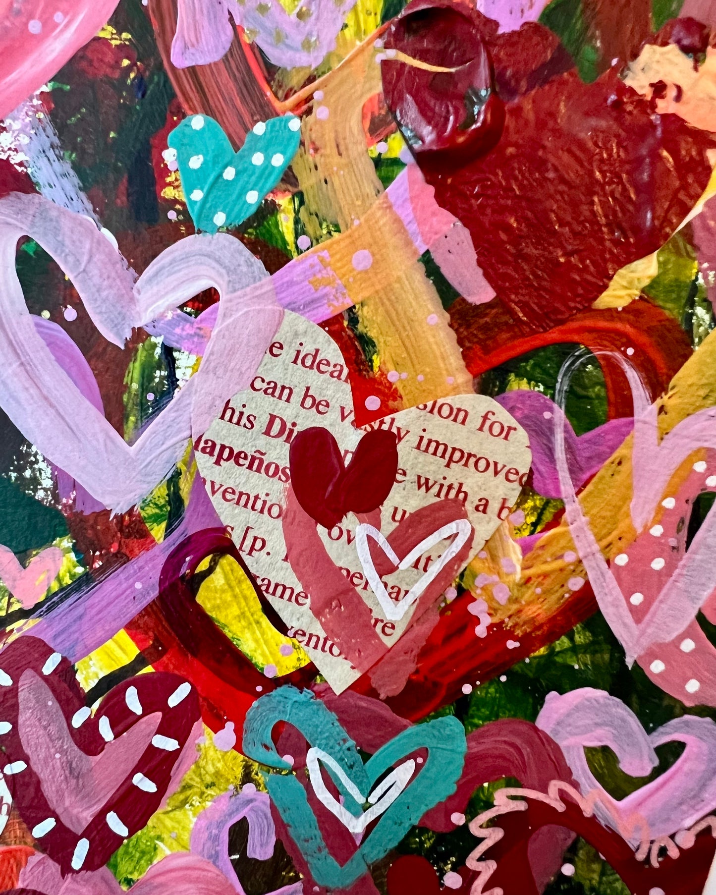 Graffiti Hearts Hand Painted Greeting Cards