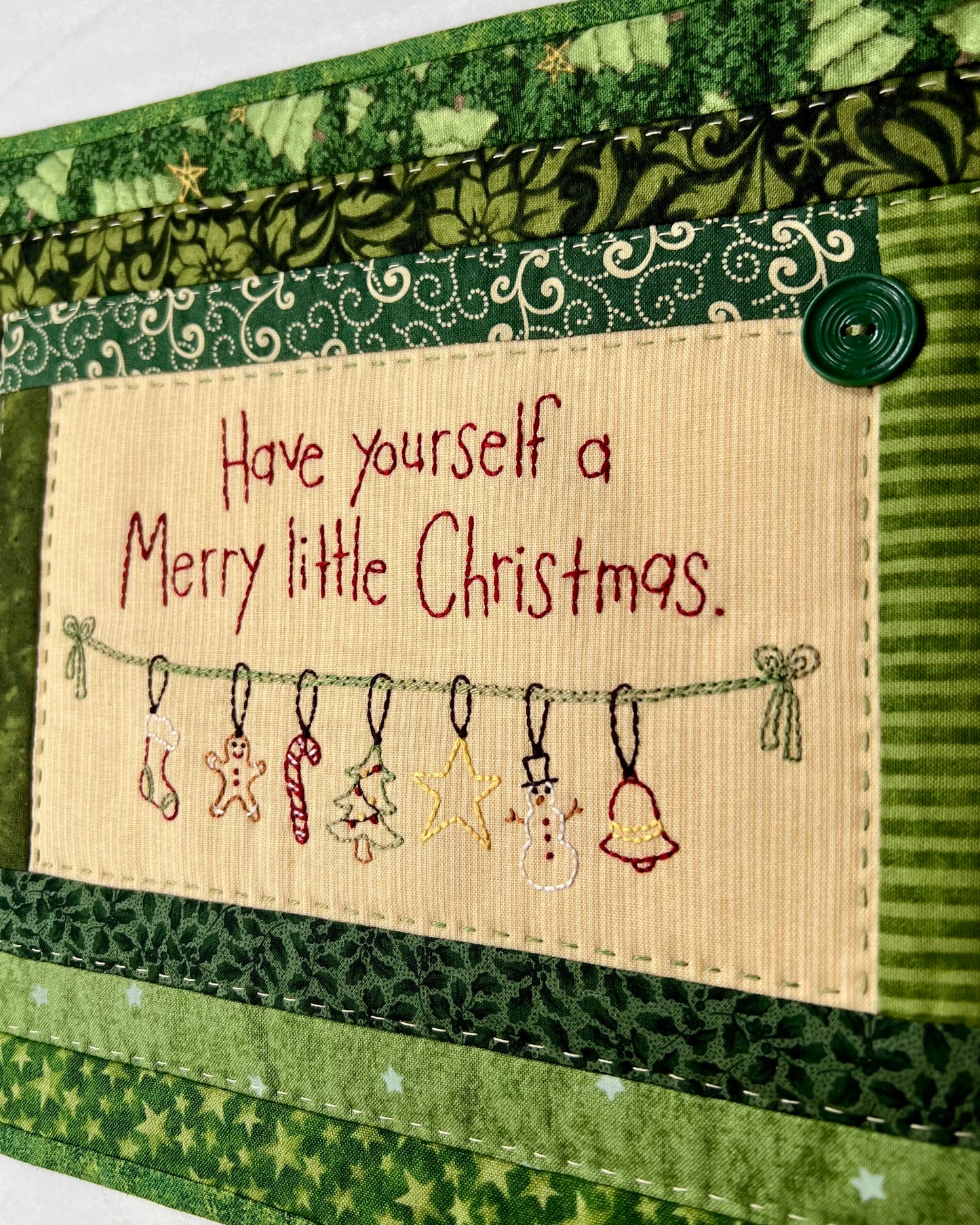 Merry Little Christmas in Green - Finished Sample