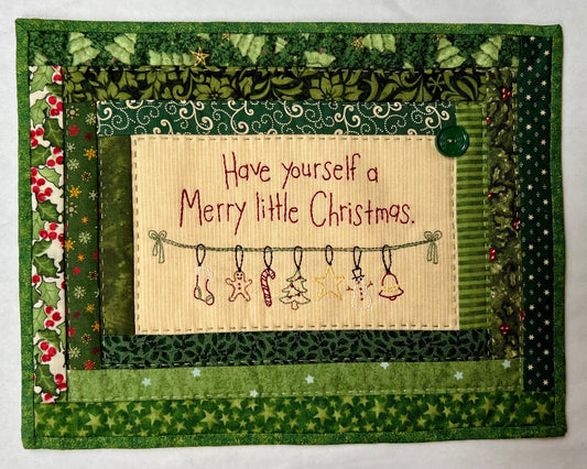 Merry Little Christmas in Green - Finished Sample