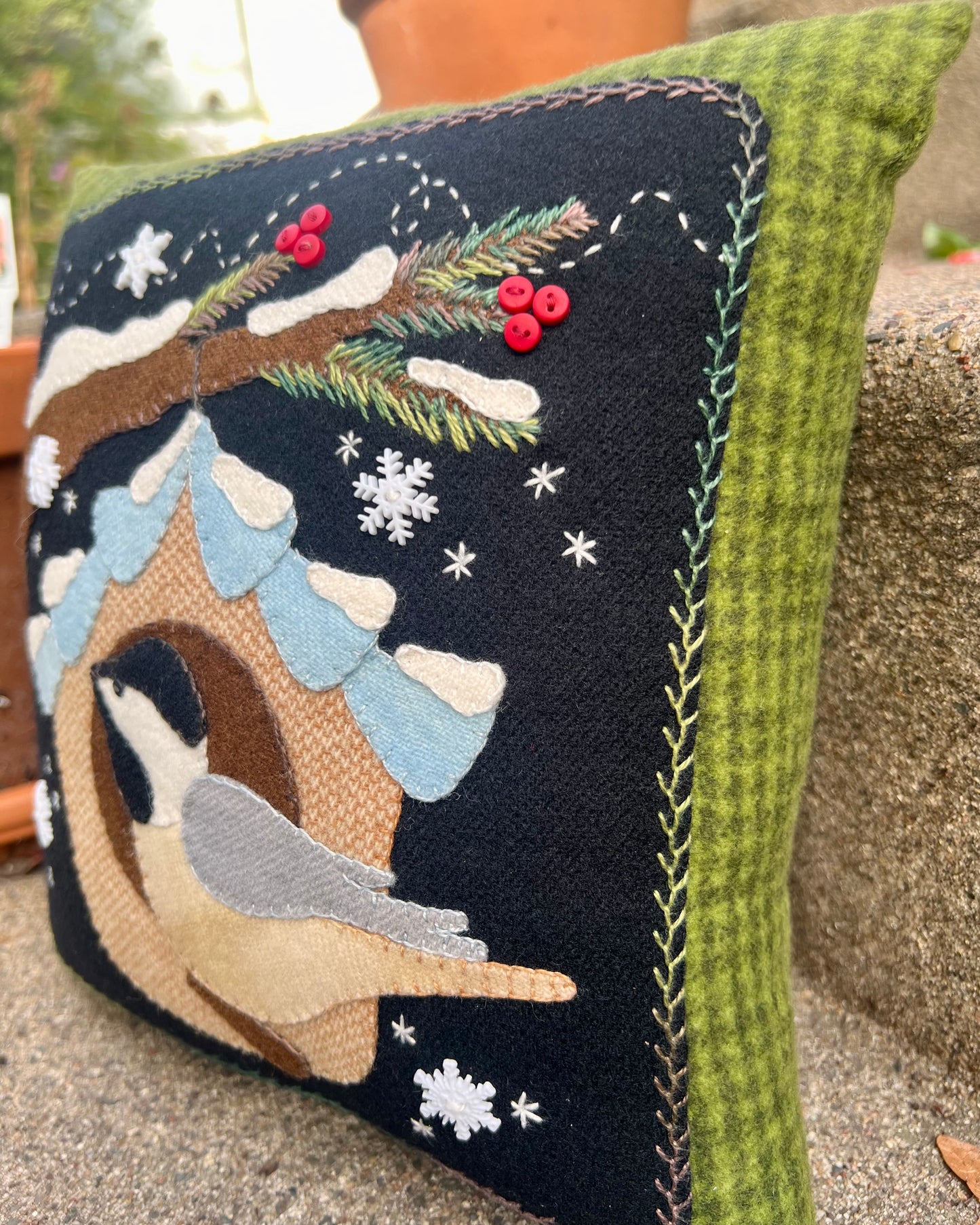 My Little Chickadee - Finished Pillow