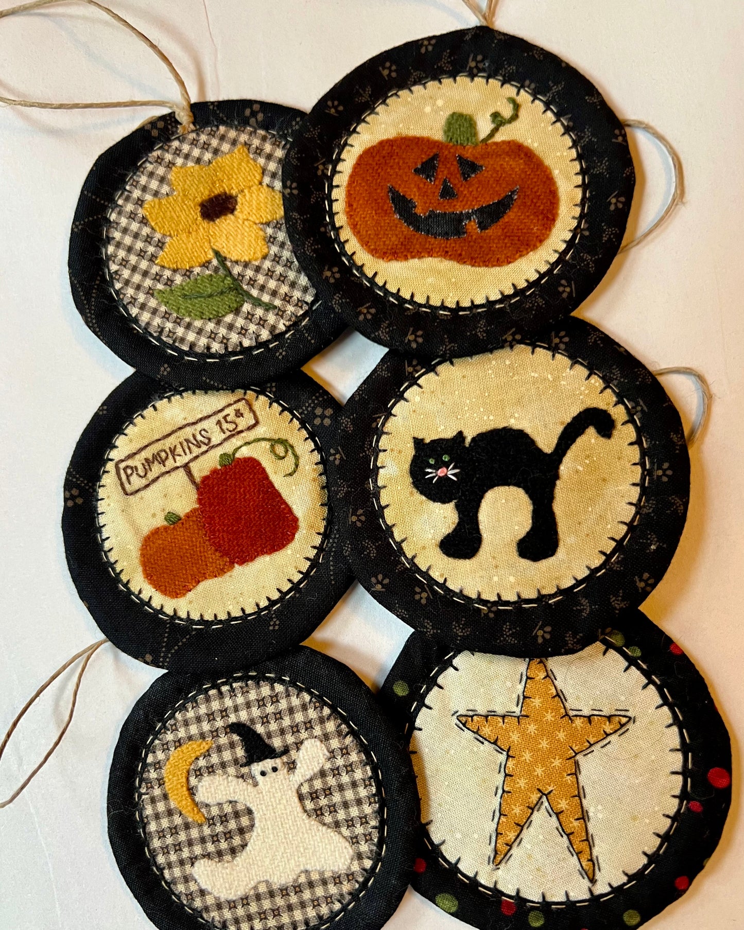 Round Halloween - Finished Ornaments