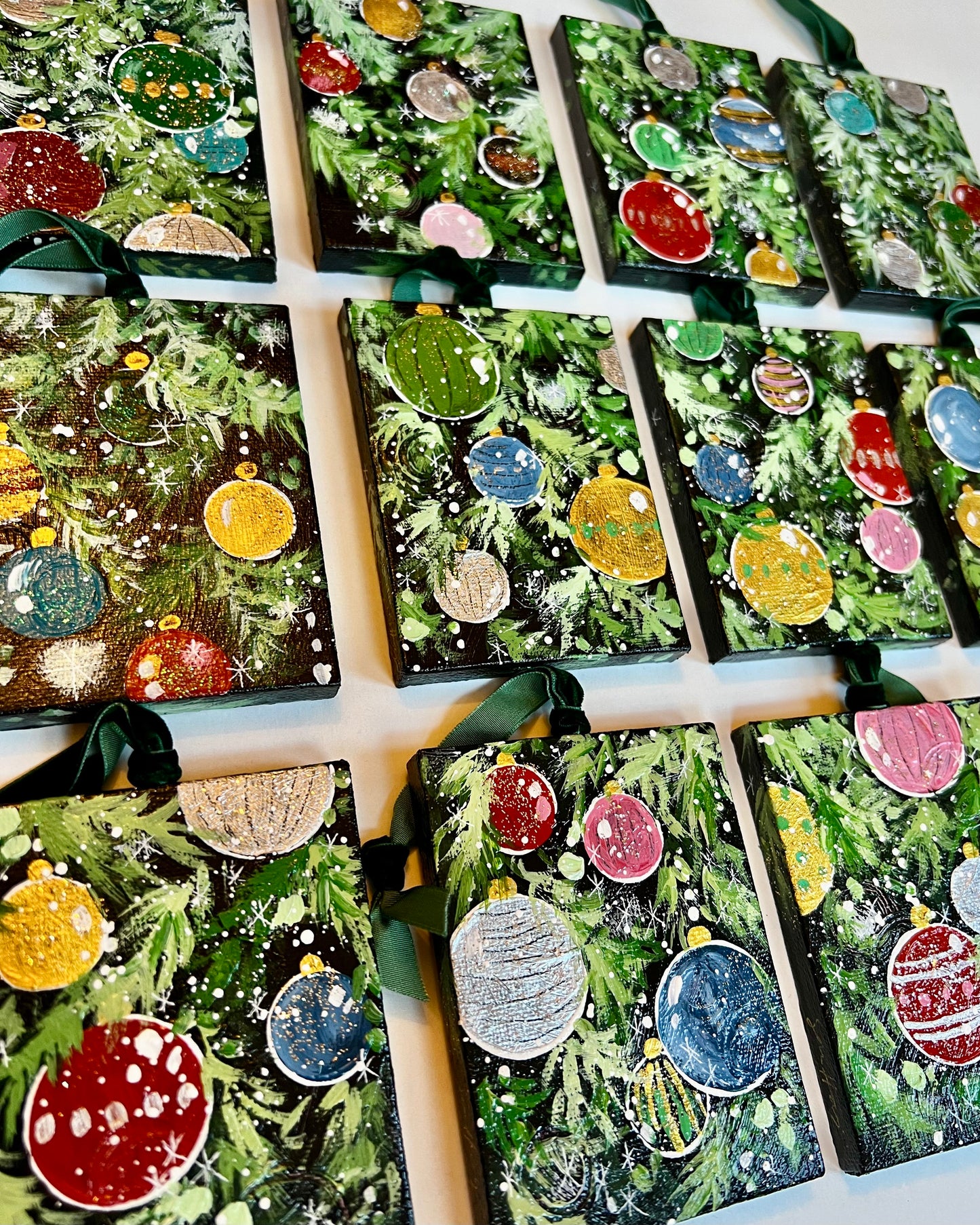 Silver & Gold Hand Painted Ornaments