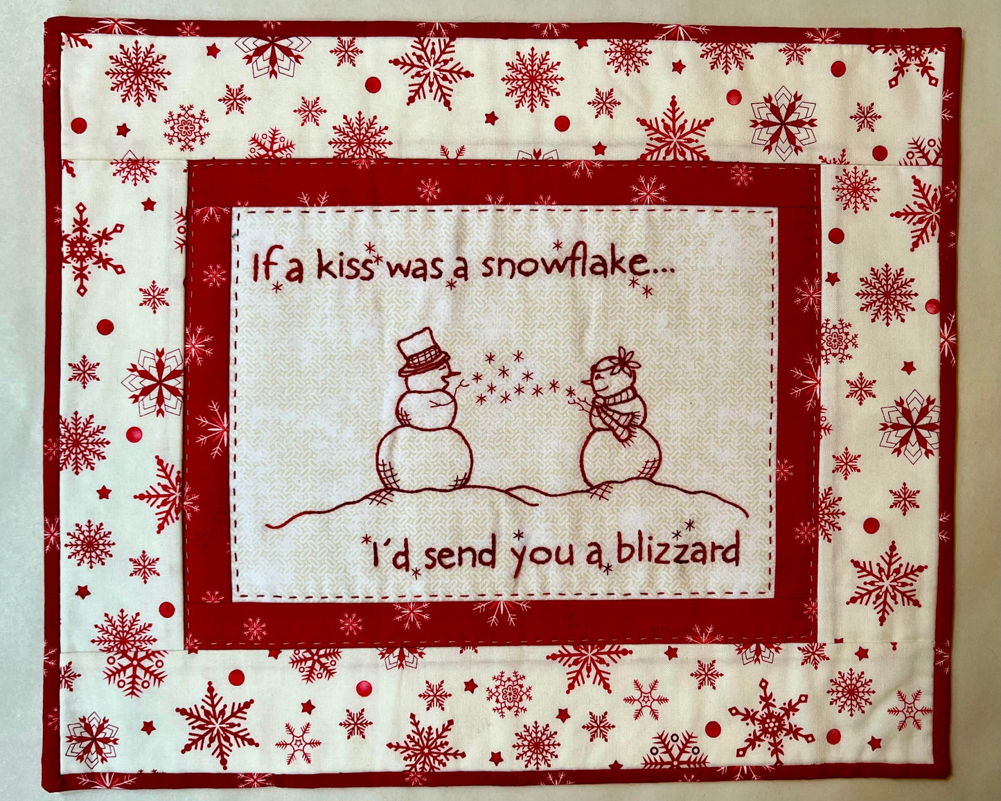 Snowflake Kisses - Finished Sample