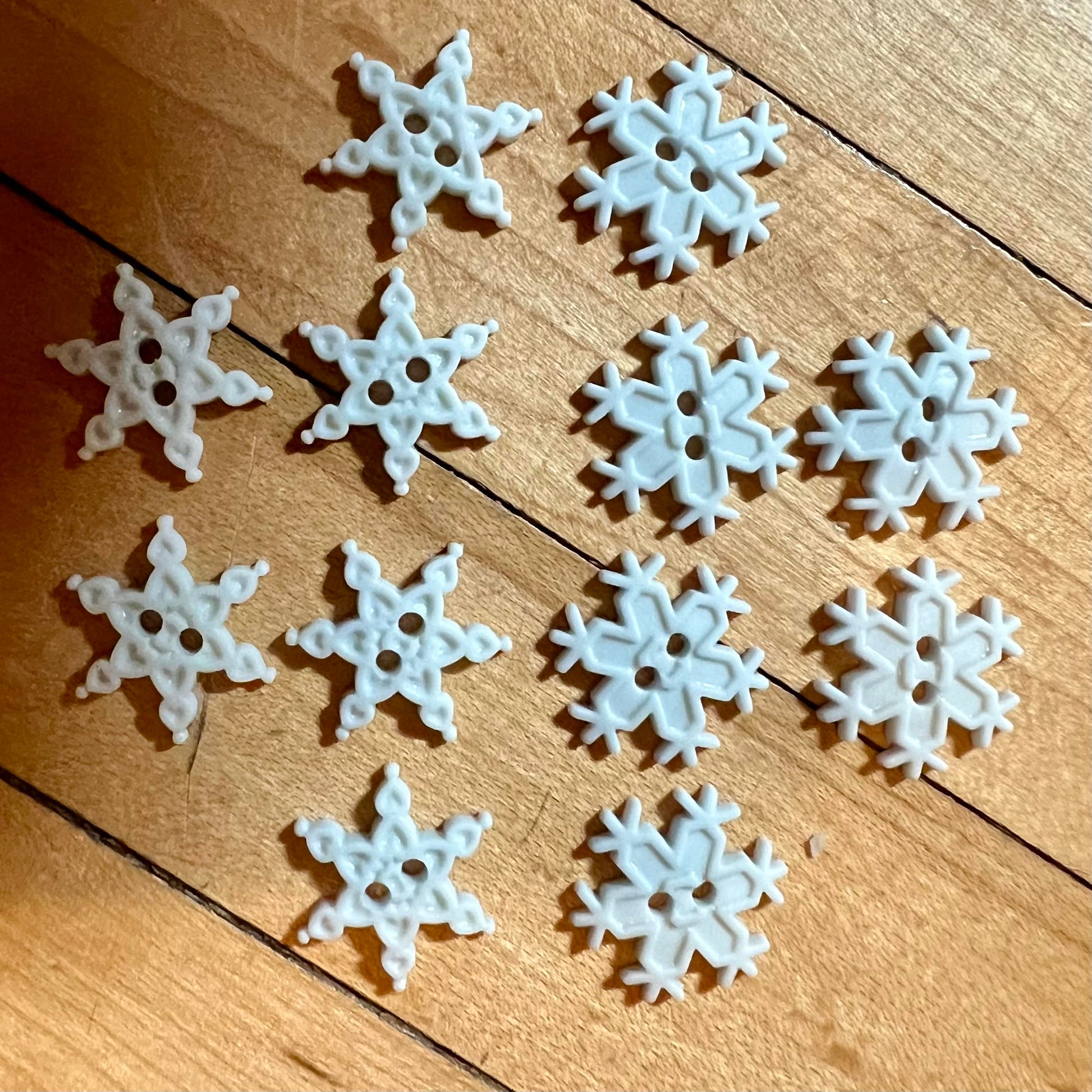Snowflake Magnets or Snowflake Pinback Buttons 1 inch Pinback Buttons
