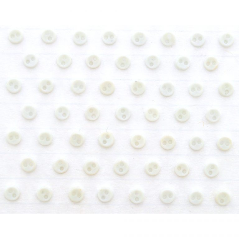 Button #4707 - Micro Mini Round White