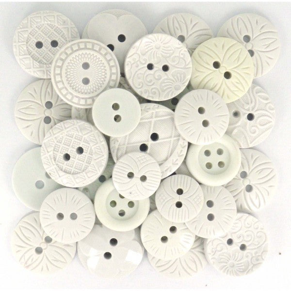 Button #53 - Color Me White