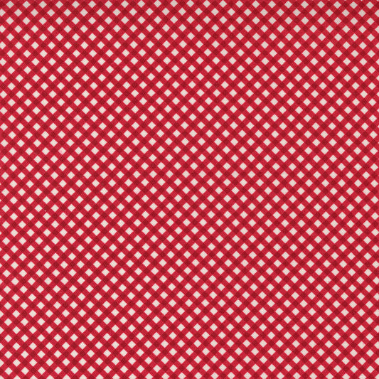 Fabric #55575 12 - Diagonal Plaid Red - Flirt