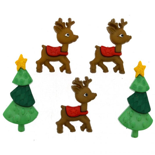 Button #5615 - Reindeer Games