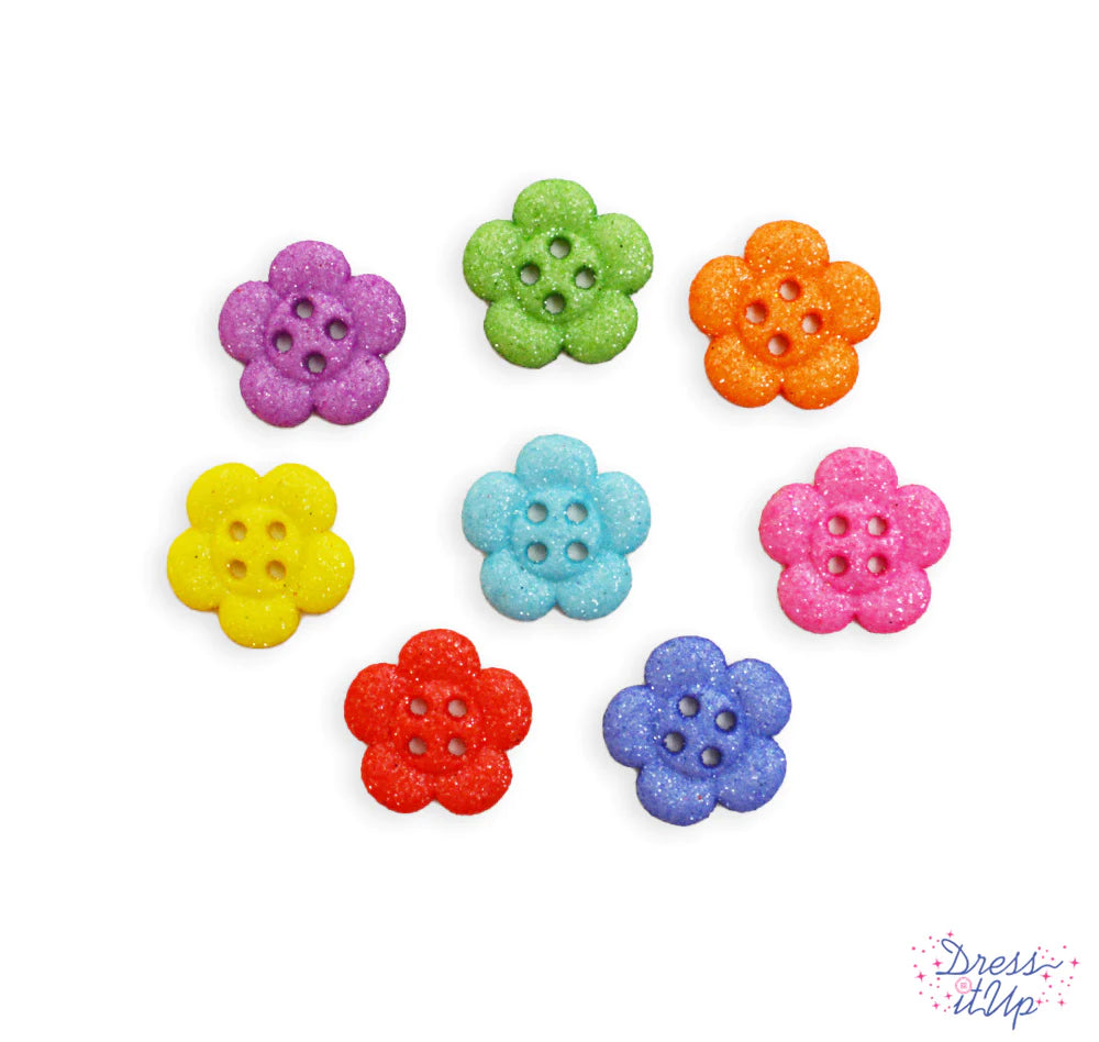 Button #5979 - Flower Candy Sparkle
