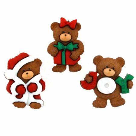 Button #7497 - A Beary Merry Christmas